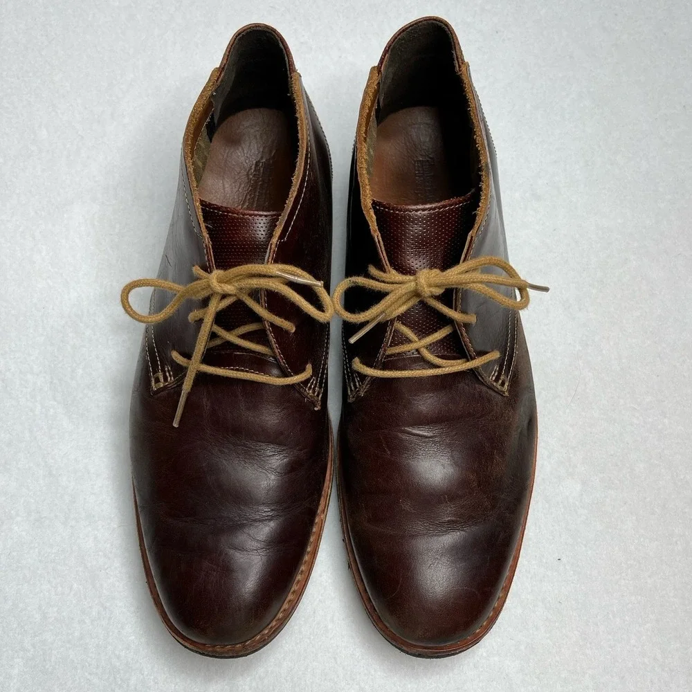 Timberland Boot Company Leather Boots Chukka Brown Mens Size 9